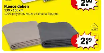Kruidvat Fleece Deken 130 x 160 cm aanbieding