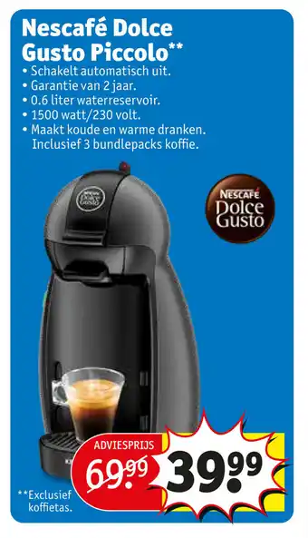 Kruidvat Nescafe Dolce Gusto Piccolo aanbieding