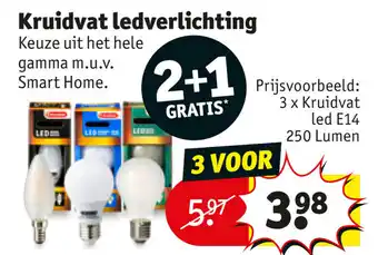 Kruidvat Ledverlichting 3 x Led E14 250 Lumen aanbieding