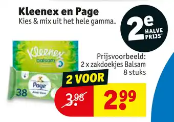 Kruidvat Kleenex En Page 2 x Zakdoekjes Balsam 8 stuks aanbieding