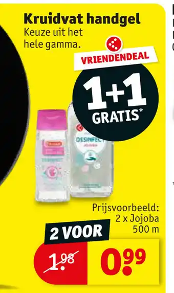 Kruidvat Handgel 2 x Jojoba 500m aanbieding
