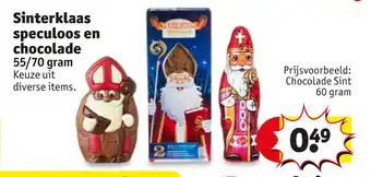 Kruidvat Sinterklaas Speculoos En Chocolade Chocolade Sint 60 gram aanbieding