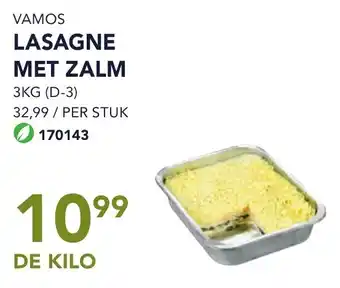 Bidfood VAMOS LASAGNE MET ZALM aanbieding