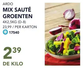 Bidfood ARDO MIX SAUTÉ GROENTEN aanbieding