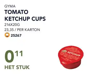 Bidfood GYMA TOMATO KETCHUP CUPS aanbieding