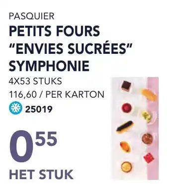 Bidfood PASQUIER PETITS FOURS "ENVIES SUCRÉES" SYMPHONIE aanbieding