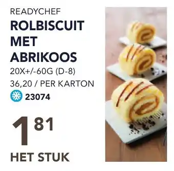 Bidfood READYCHEF ROLBISCUIT MET ABRIKOOS aanbieding