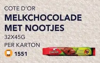 Bidfood COTE D'OR MELKCHOCOLADE MET NOOTJES aanbieding