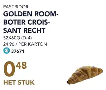 Bidfood PASTRIDOR GOLDEN ROOMBOTER CROISSANT RECHT aanbieding