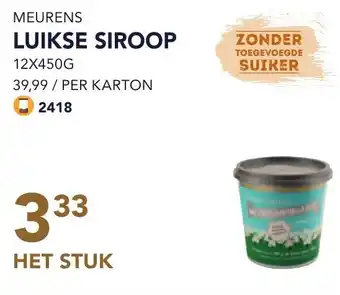 Bidfood MEURENS LUIKSE SIROOP aanbieding