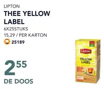 Bidfood LIPTON THEE YELLOW LABEL aanbieding
