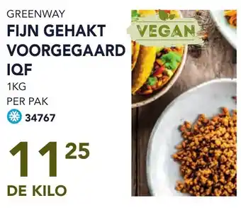 Bidfood GREENWAY FIJN GEHAKT VOORGEGAARD IQF aanbieding