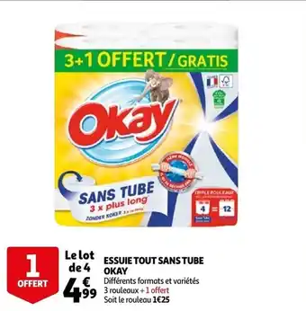 Auchan Essuie Tout Sans Tube Okay aanbieding
