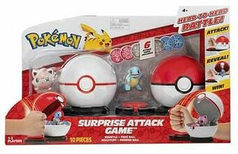 ToyChamp Pokemon Poke Ball Battle Game - Squirtle vs Jiggly aanbieding