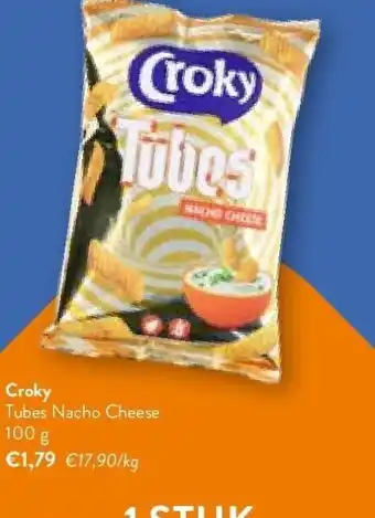 OKay Croky Tubes Nacho Cheese 100 g aanbieding