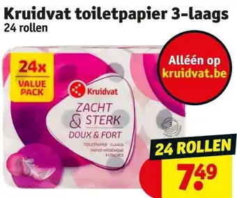 Kruidvat Kruidvat toiletpapier 3-laags aanbieding