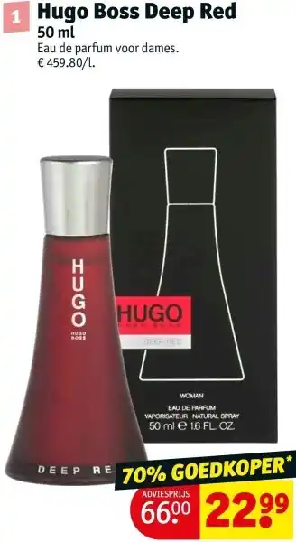 Kruidvat Hugo Boss Deep Red aanbieding