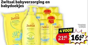 Kruidvat Zwitsal babyverzorging en babydoekjes aanbieding