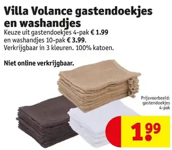 Kruidvat Villa Volance gastendoekjes en washandjes aanbieding