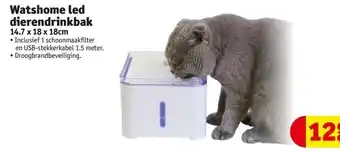 Kruidvat Watshome led dierendrinkbak aanbieding