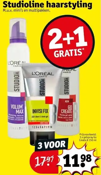 Kruidvat Studioline haarstyling aanbieding