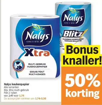 Albert Heijn Nalys keukenpapier aanbieding