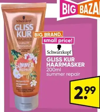 Big Bazar GLISS KUR HAARMASKER aanbieding