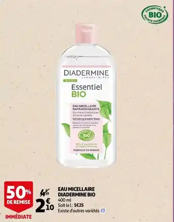Auchan Eau Micellaire Diadermine Bio aanbieding