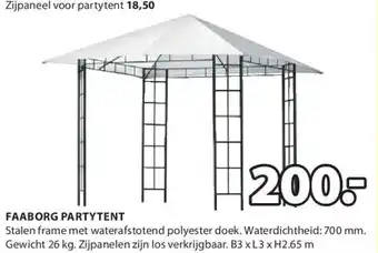 Jysk FAABORG PARTYTENT aanbieding