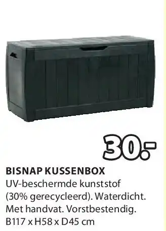 Jysk BISNAP KUSSENBOX aanbieding