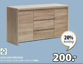 Jysk HASLUND DRESSOIR aanbieding