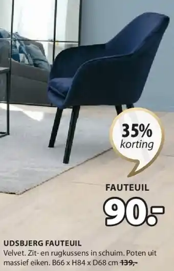 Jysk UDSBJERG FAUTEUIL aanbieding