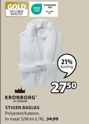 Jysk STIGEN BADJAS aanbieding