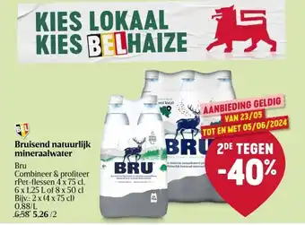 Delhaize Bruisend natuurlijk mineraalwater aanbieding