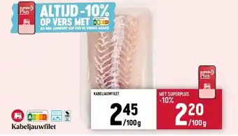 Delhaize Kabeljauwfilet aanbieding