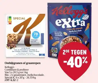 Delhaize Ontbijtgranen of graanrepen aanbieding