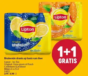 Delhaize Bruisende drank op basis van thee aanbieding