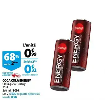 Auchan Coca Cola Energy aanbieding