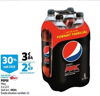 Auchan Pepsi Max aanbieding