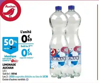 Auchan Limonade Auchan aanbieding