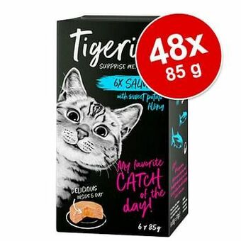 Zooplus 48x85g Kip met Zalmkern Tigeria Kattenvoer aanbieding