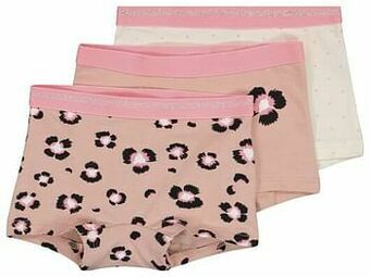 HEMA HEMA Kinderboxers Bloemen Katoen/stretch - 3 Stuks Lichtroze (lichtroze) aanbieding