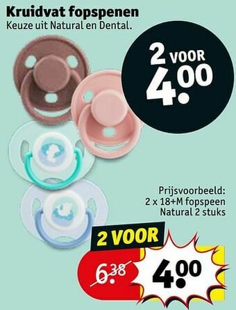 Kruidvat Fopspeen natural aanbieding