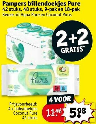 Kruidvat Babydoekjes coconut pure aanbieding
