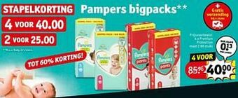Kruidvat Pampers bigpack premium protection maat 2 aanbieding