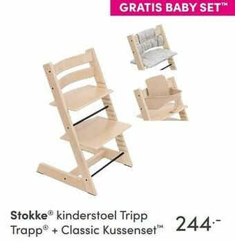 Baby & Tiener Stokke kinderstoel tripp trapp + classic kussenset aanbieding
