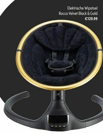 Baby & Tiener Elektrische wipstoel rocco velvet black + gold aanbieding