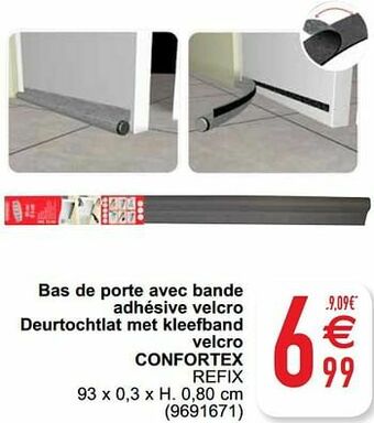 Cora Bas de porte avec bande adhésive velcro deurtochtlat met kleefband velcro confortex refix aanbieding