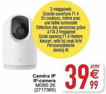 Cora Xiaomi caméra ip ip-camera mi360 2k aanbieding