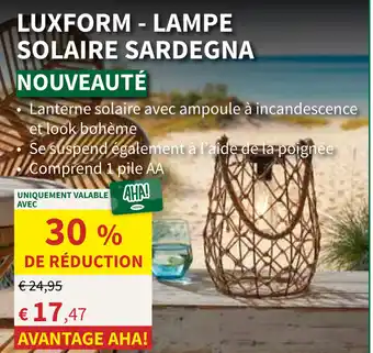 Horta LUXFORM - LAMPE SOLAIRE SARDEGNA aanbieding